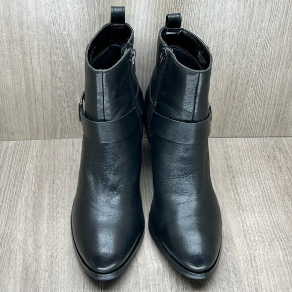 House of Harlow 1960 Shoes - House of Harlow 1960 Boots Women 8 Portia Biker Harness Block Heel Leather Black